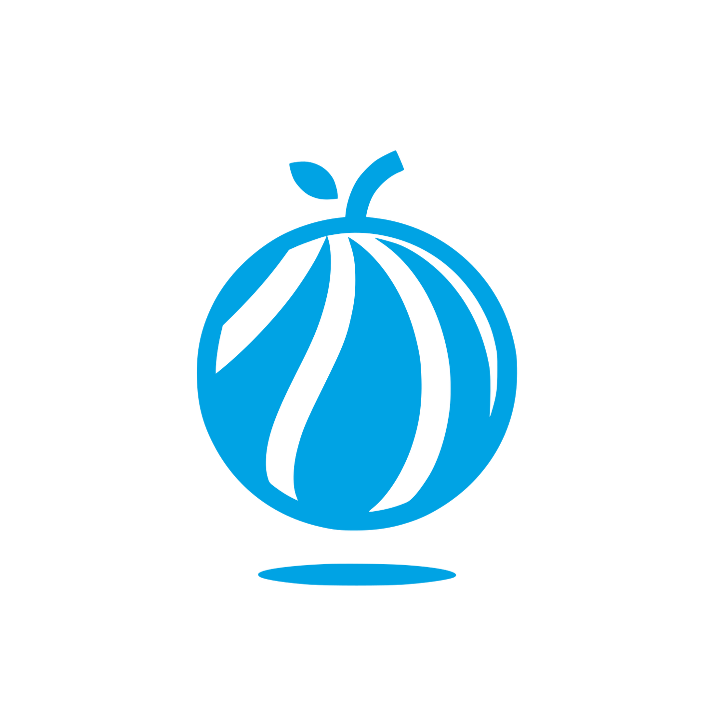Apple Leaf Monoline Icon #00a3e4