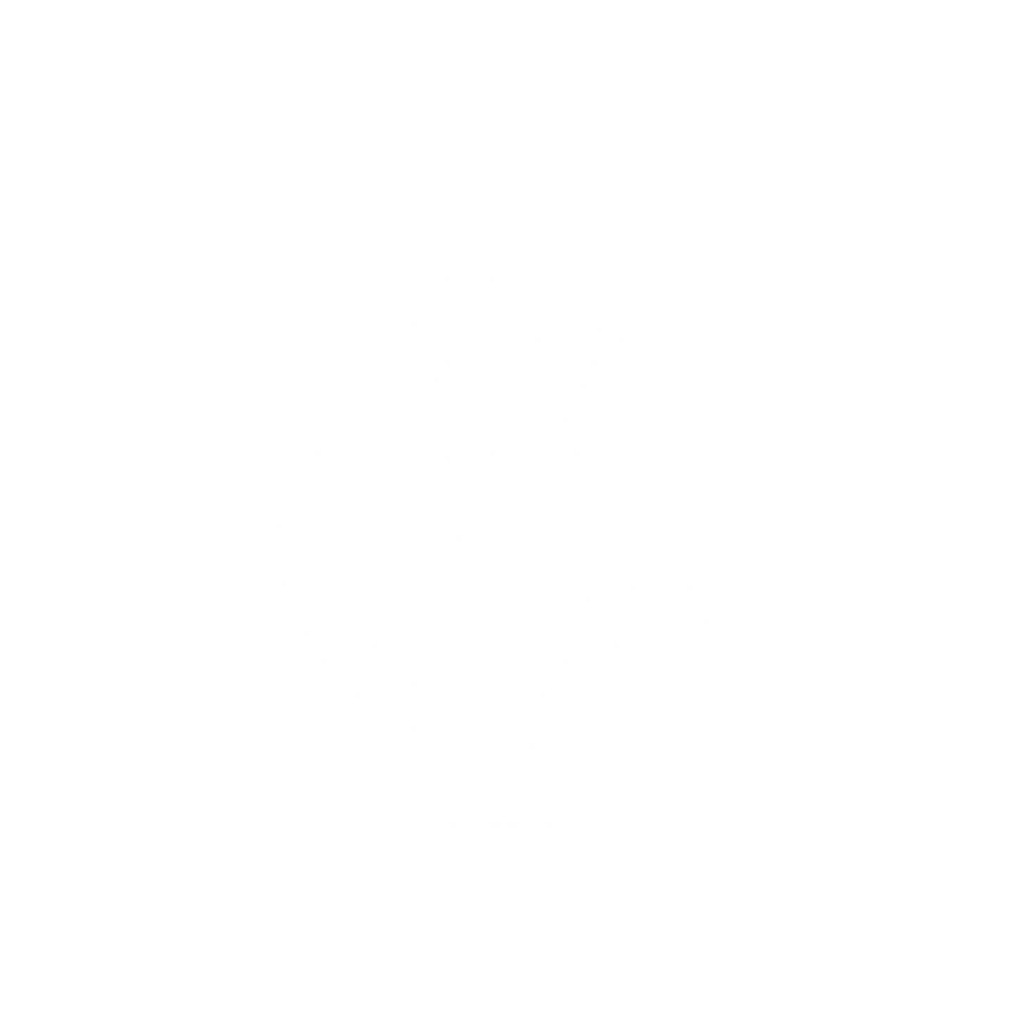 Apple Leaf Monoline Icon #ffffff
