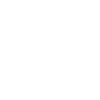 Apple Leaf Monoline Icon #ffffff