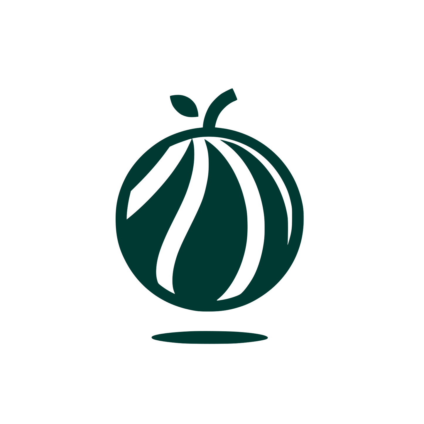 Apple Leaf Monoline Icon #003932