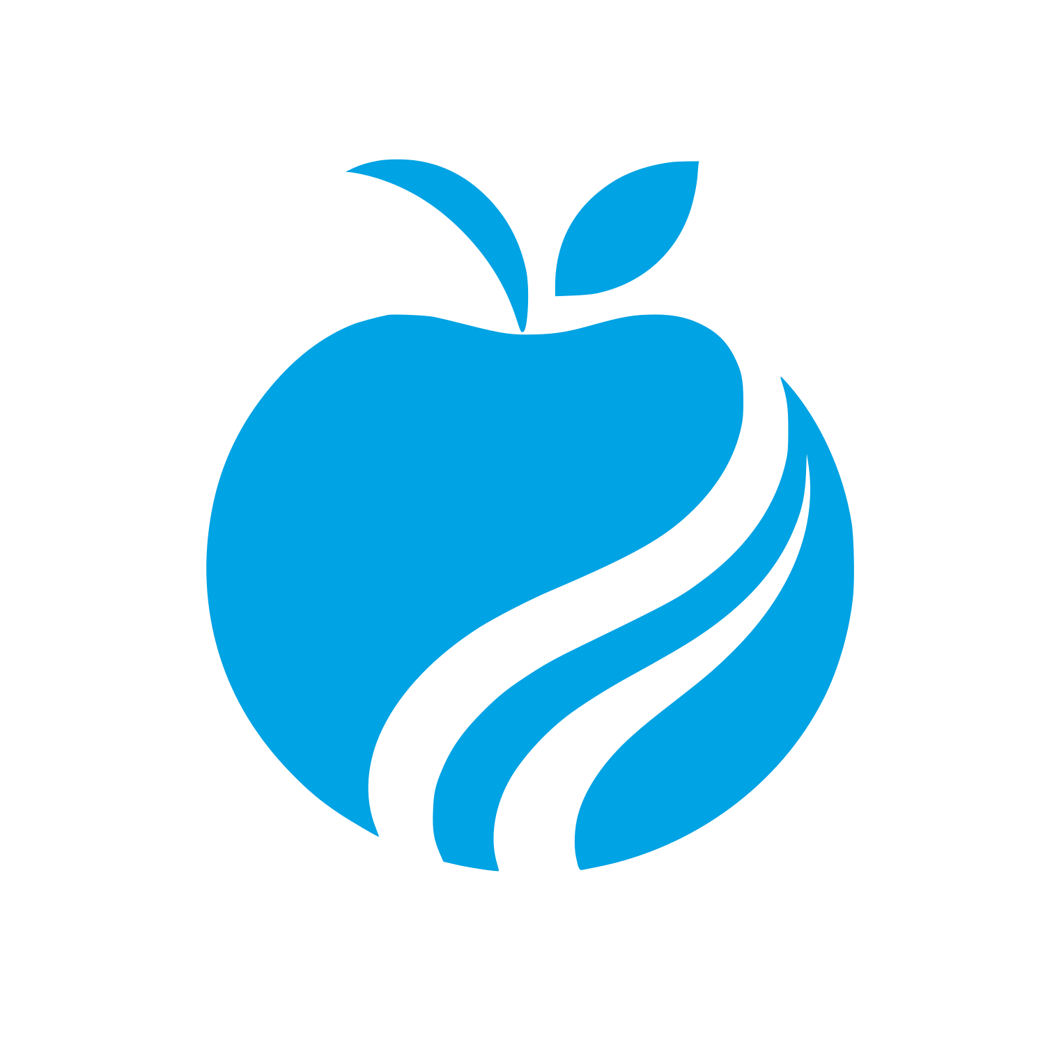 Apple Logo Design #00a3e4