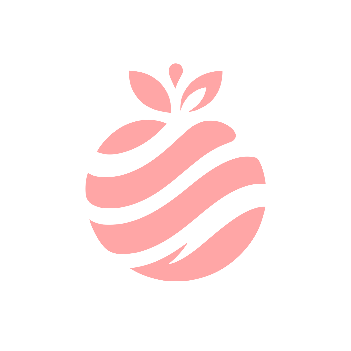 Apple Fruit Logo #ffa6a6