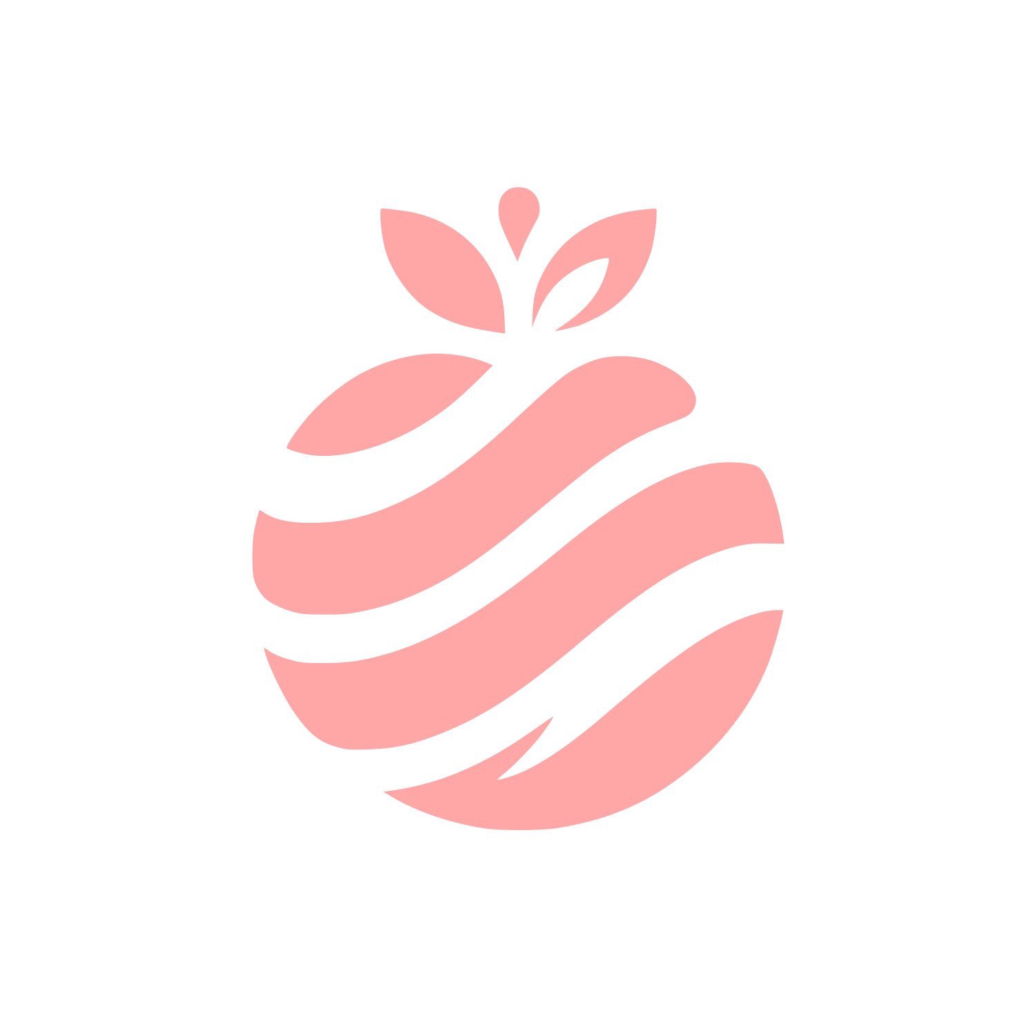 Apple Fruit Logo #ffa6a6