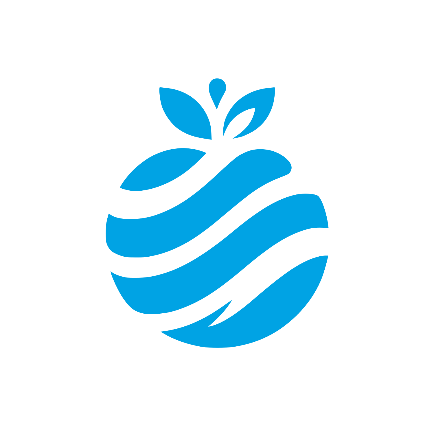 Apple Fruit Logo #00a3e4