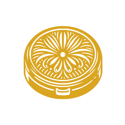 Ornamental Floral Mandala Logo #DAA520
