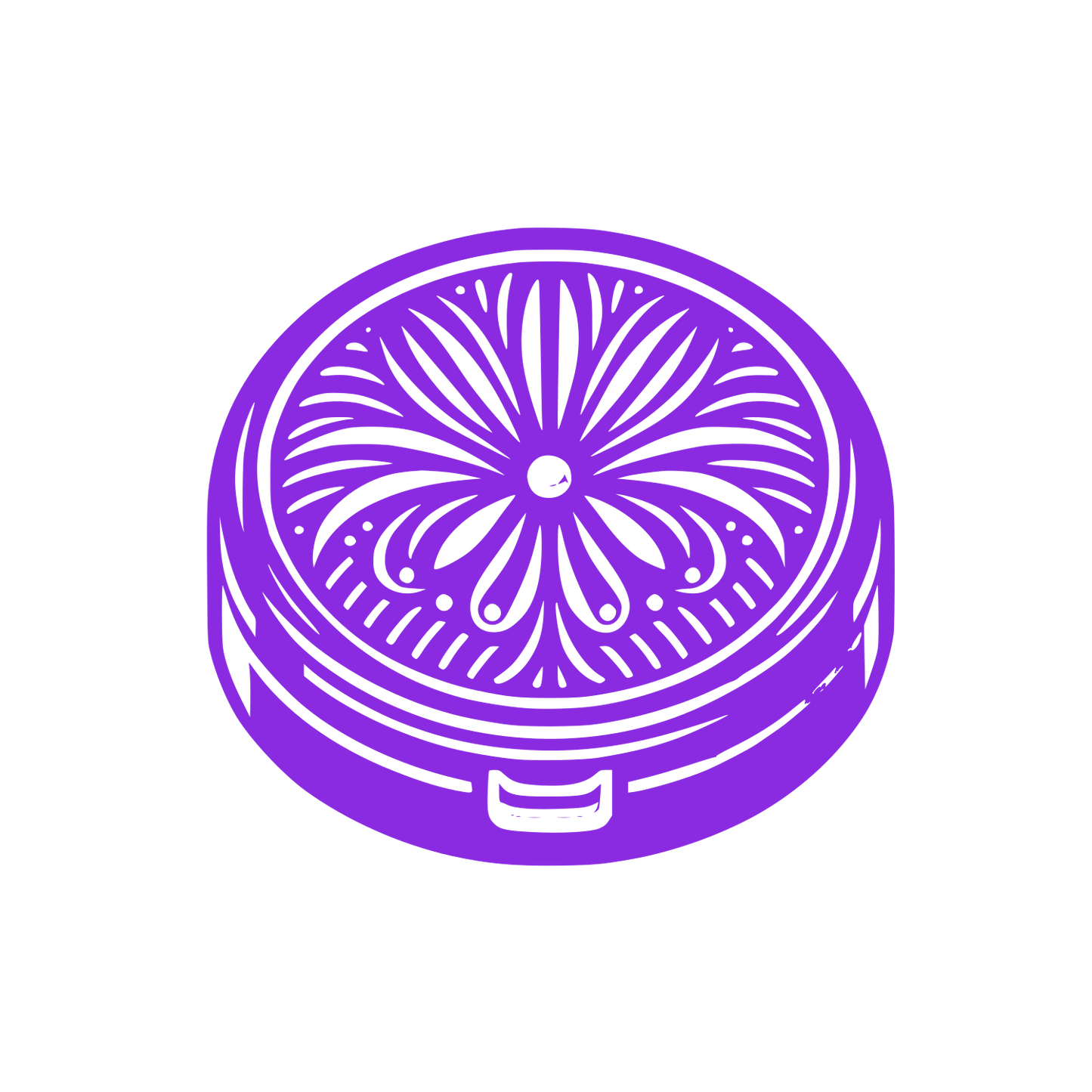 Ornamental Floral Mandala Logo #8A2BE2