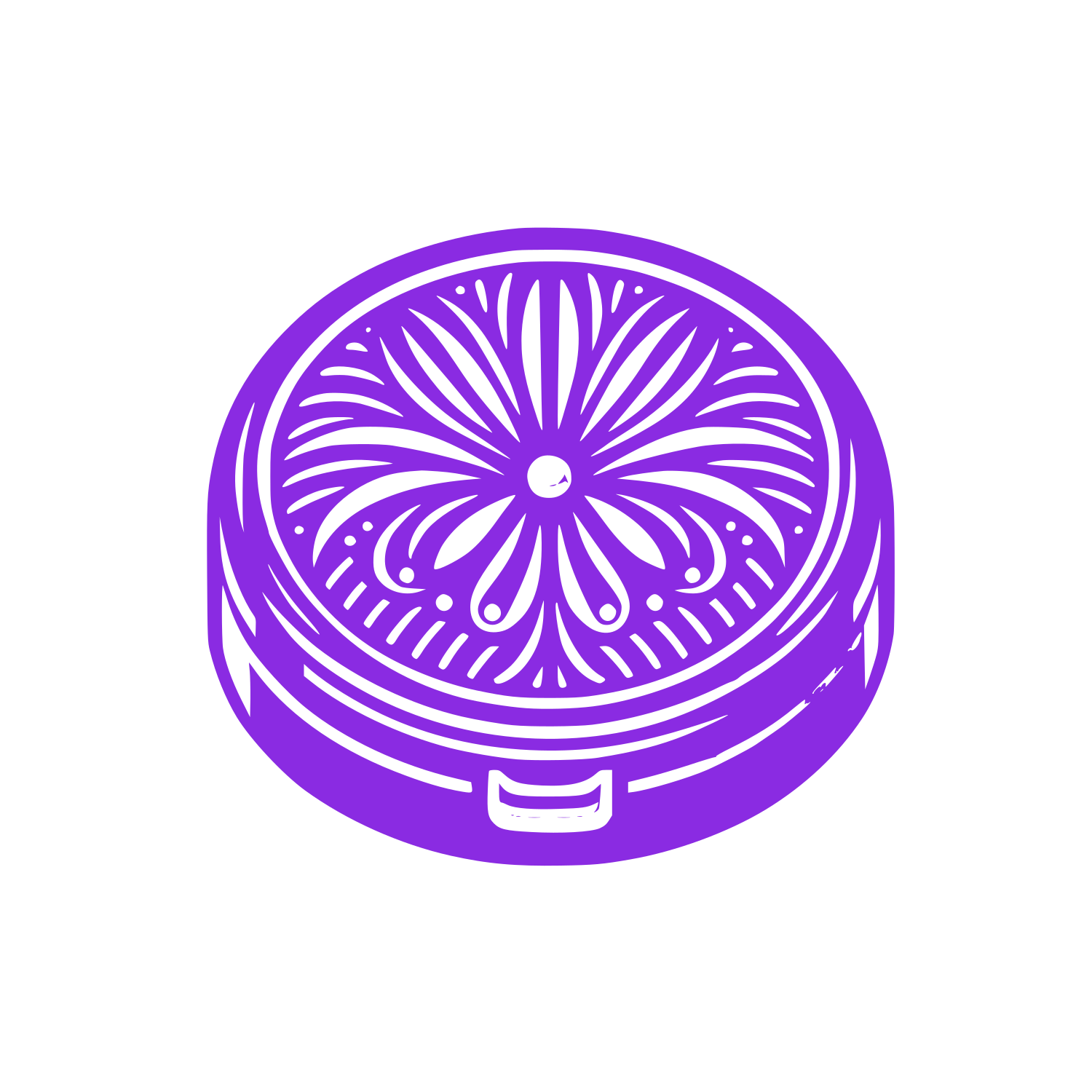 Ornamental Floral Mandala Logo #8A2BE2