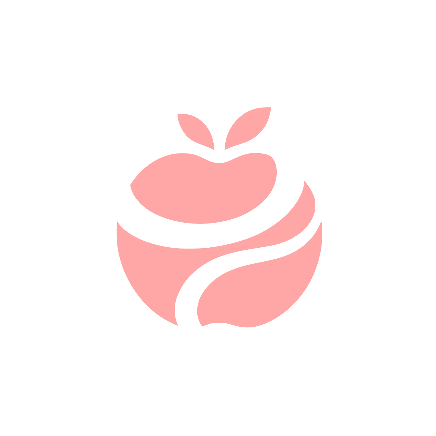Apple Fruit Logo #ffa6a6
