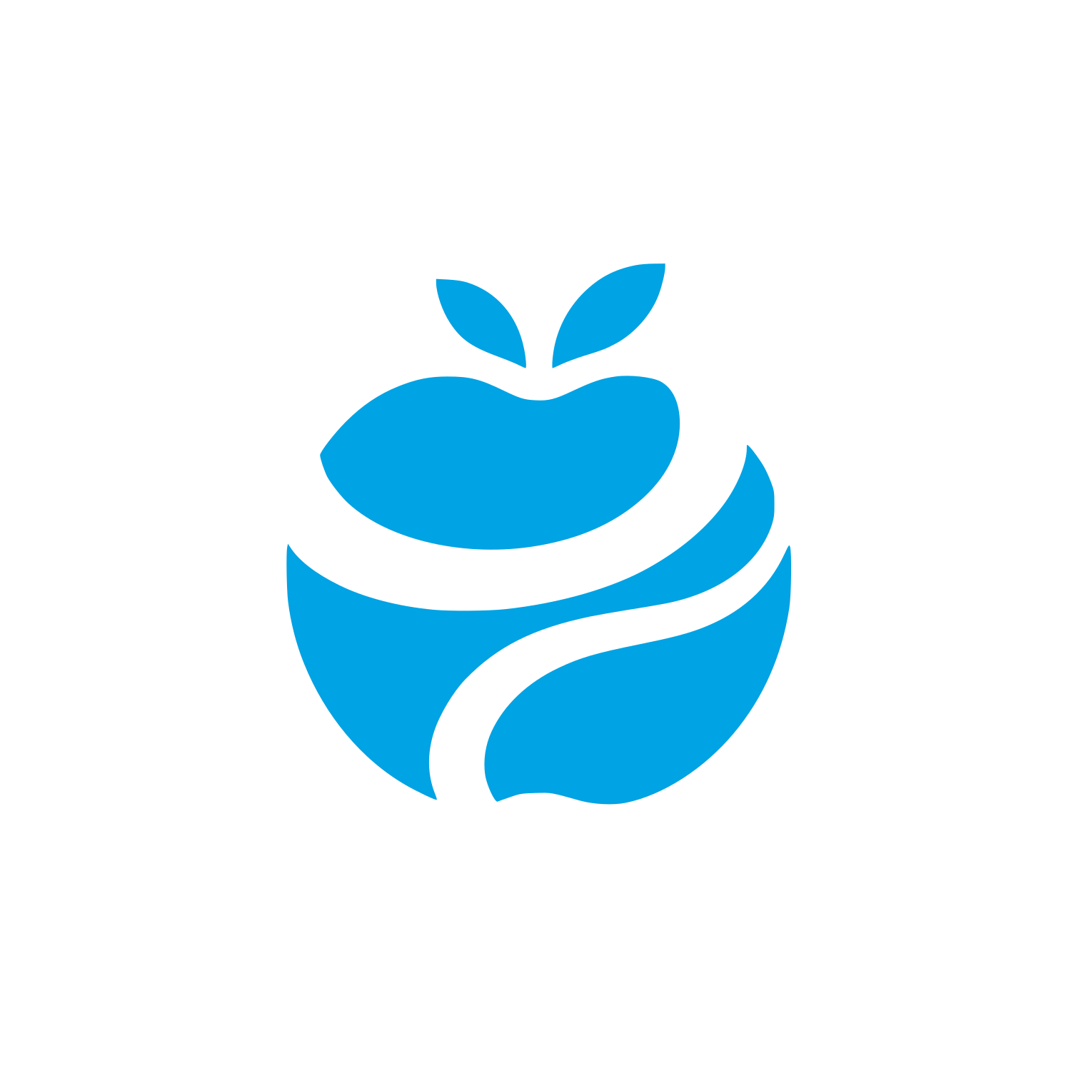 Apple Fruit Logo #00a3e4
