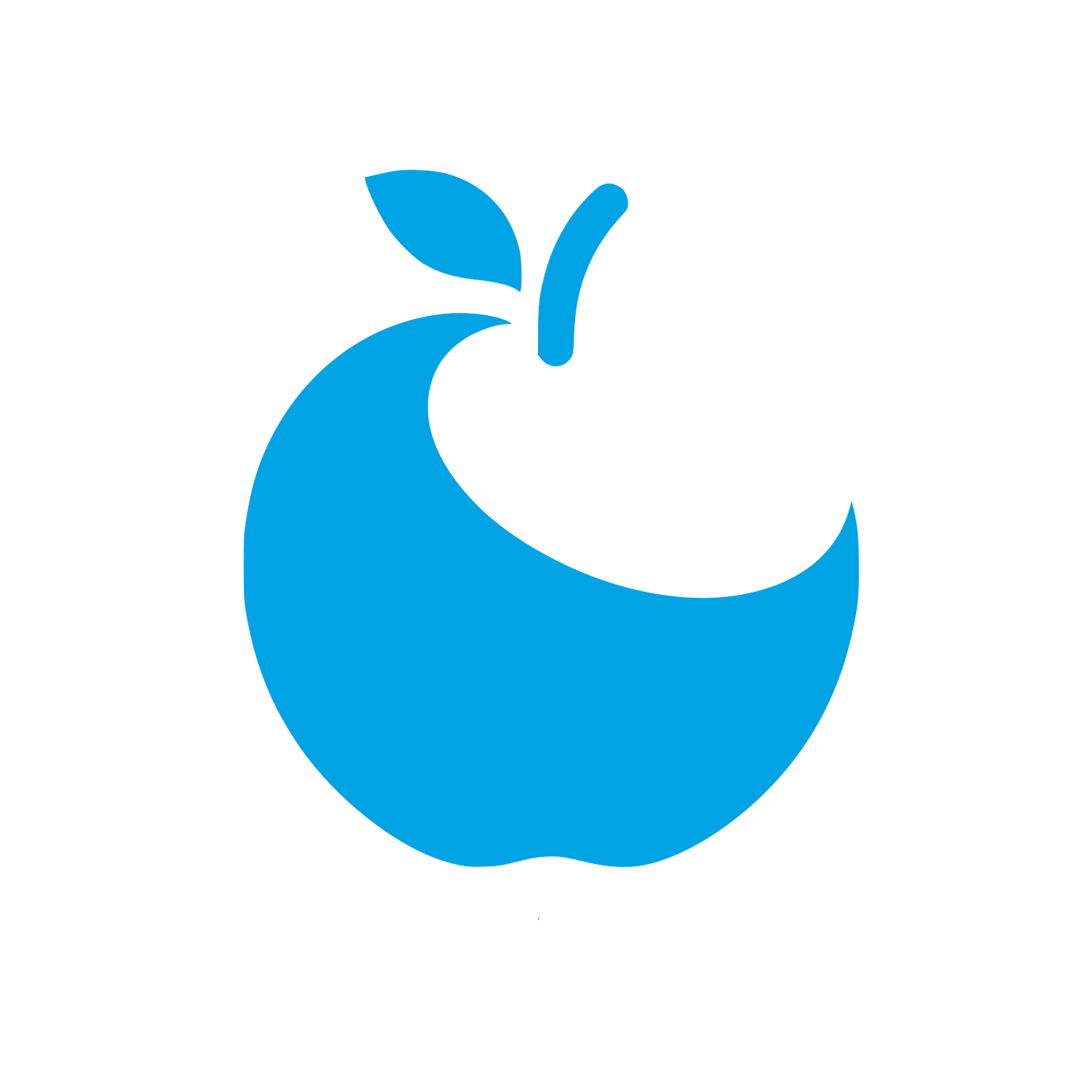 Apple Logo Design #00a3e4