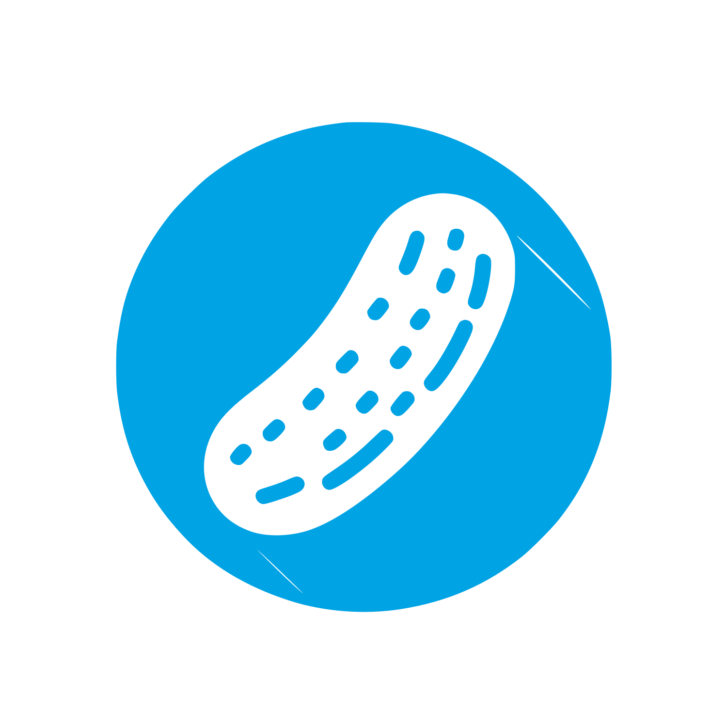 Logo Featuring a Peanut #00a3e4