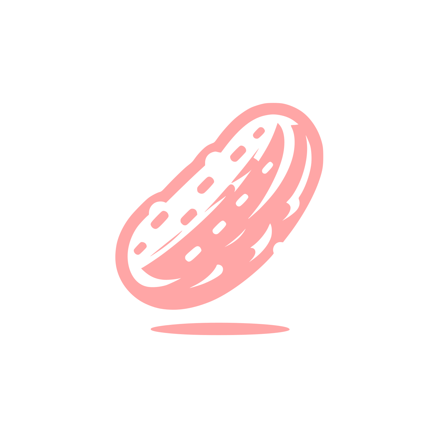 Logo of a Cucumber #ffa6a6