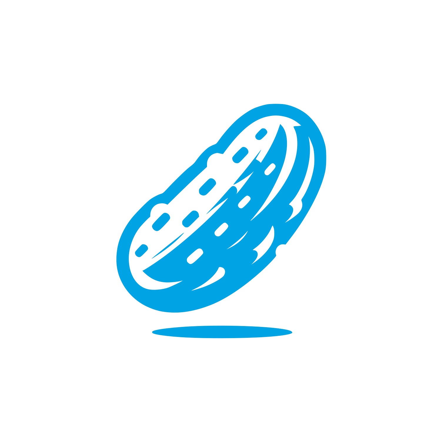 Logo of a Cucumber #00a3e4