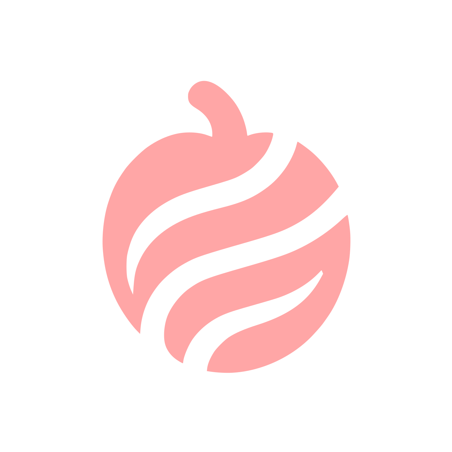 Logo with Curved Lines #ffa6a6