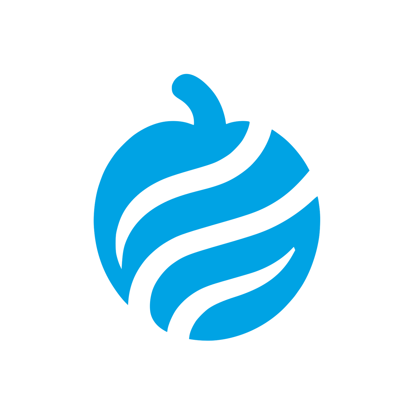 Logo with Curved Lines #00a3e4
