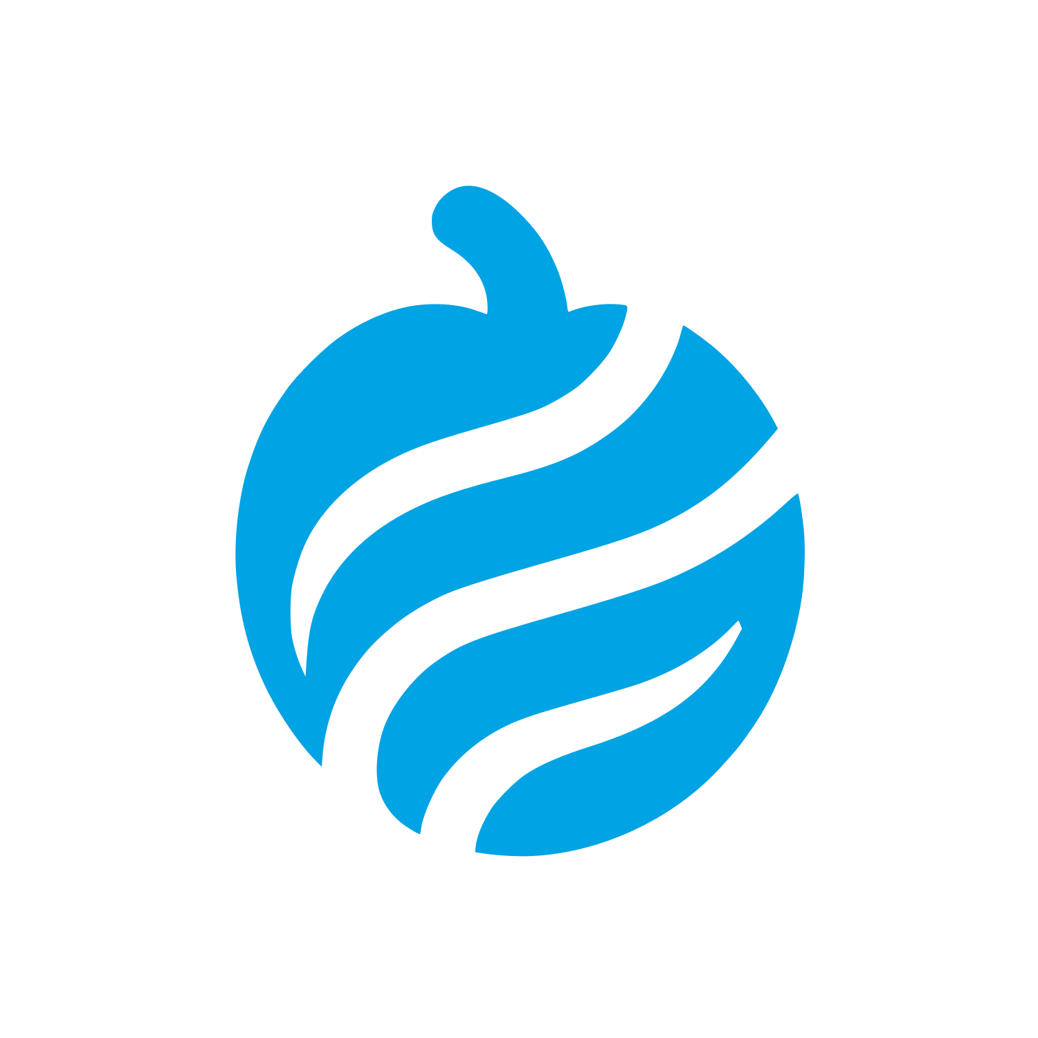 Logo with Curved Lines #00a3e4