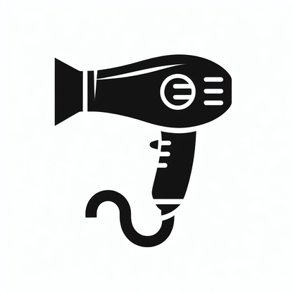 Hair Dryer Silhouette Logo