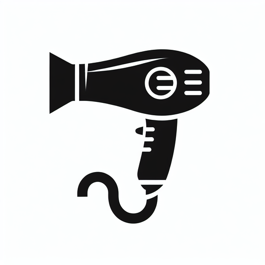 Hair Dryer Silhouette Logo