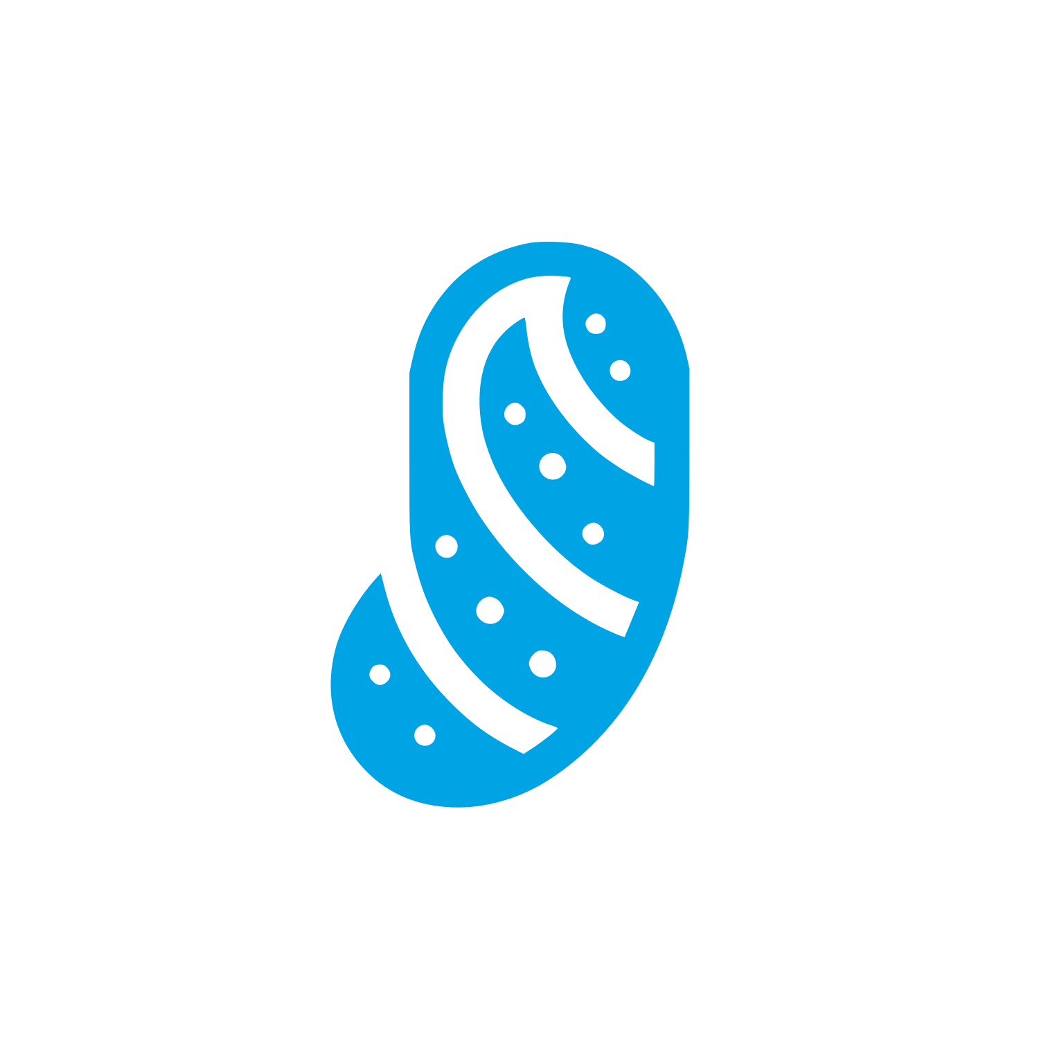 Logo with Curved Design #00a3e4