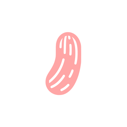 Logo of a Pickle #ffa6a6