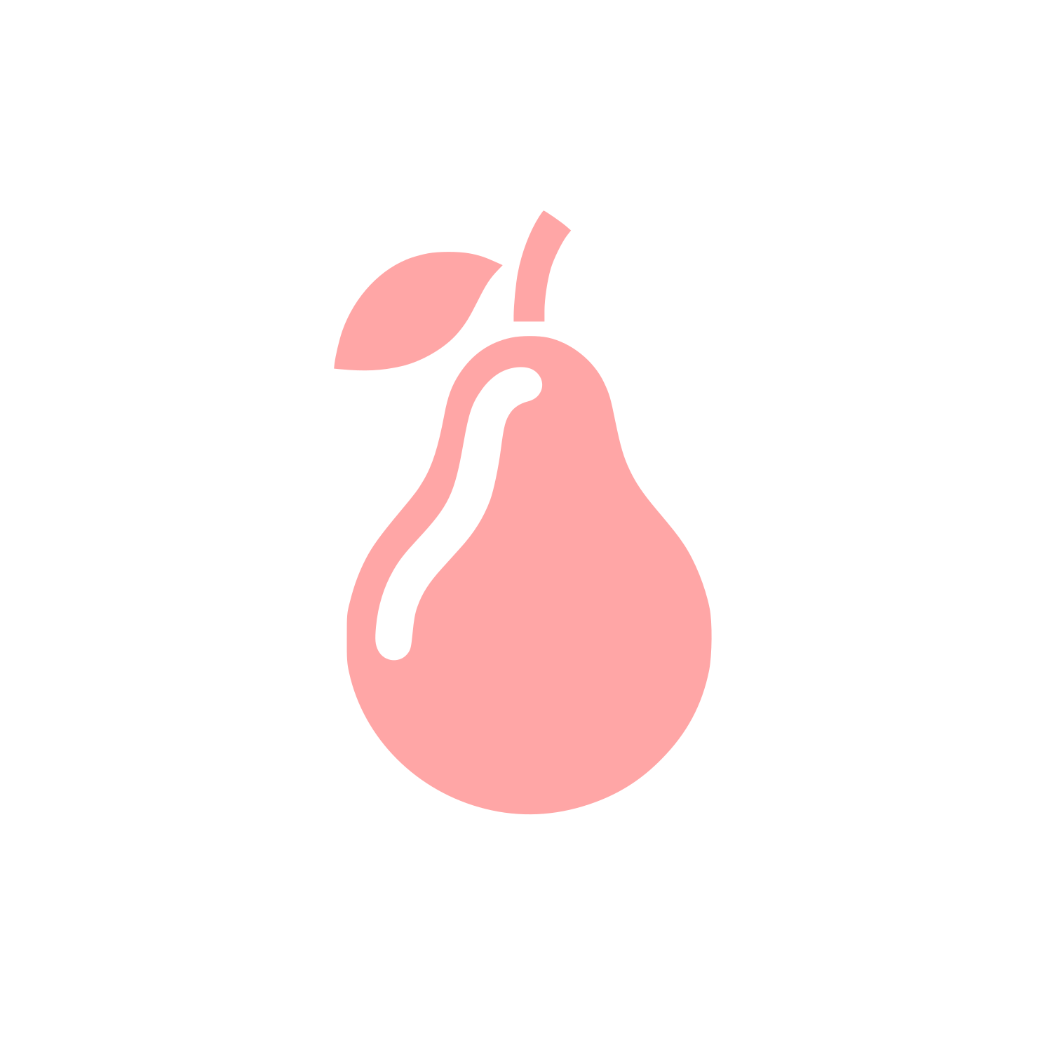 Pear Shape Logo #ffa6a6