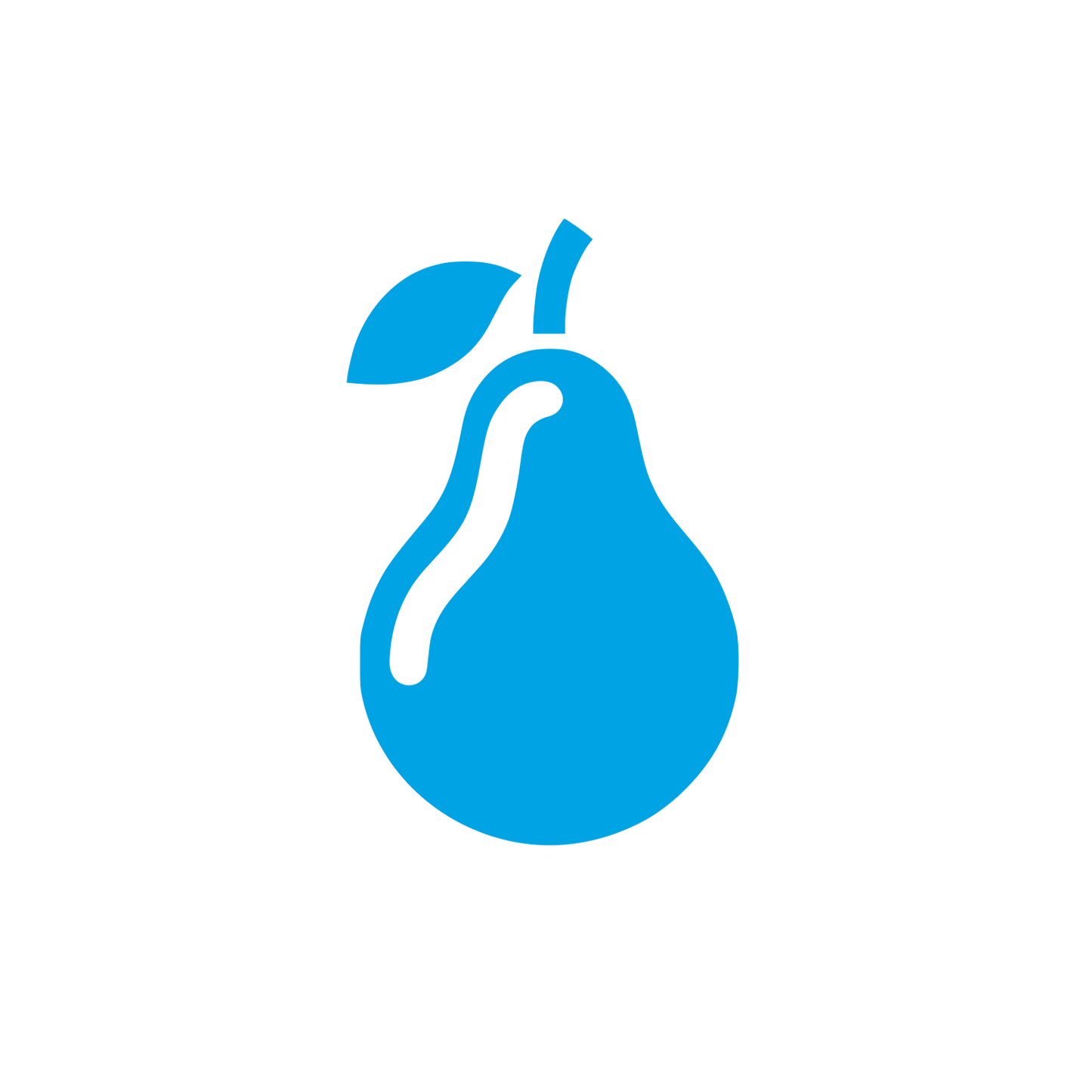 Pear Shape Logo #00a3e4