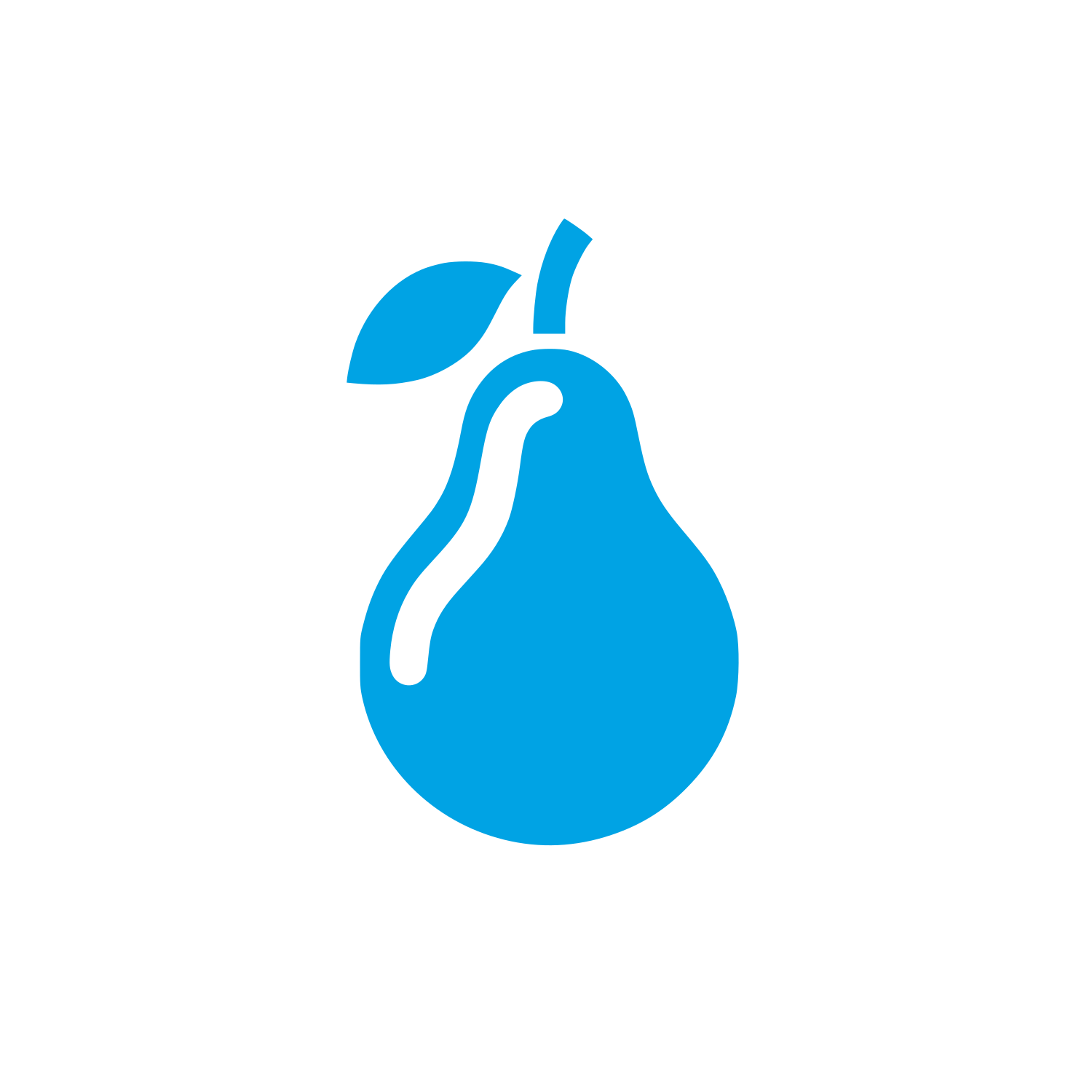 Pear Shape Logo #00a3e4