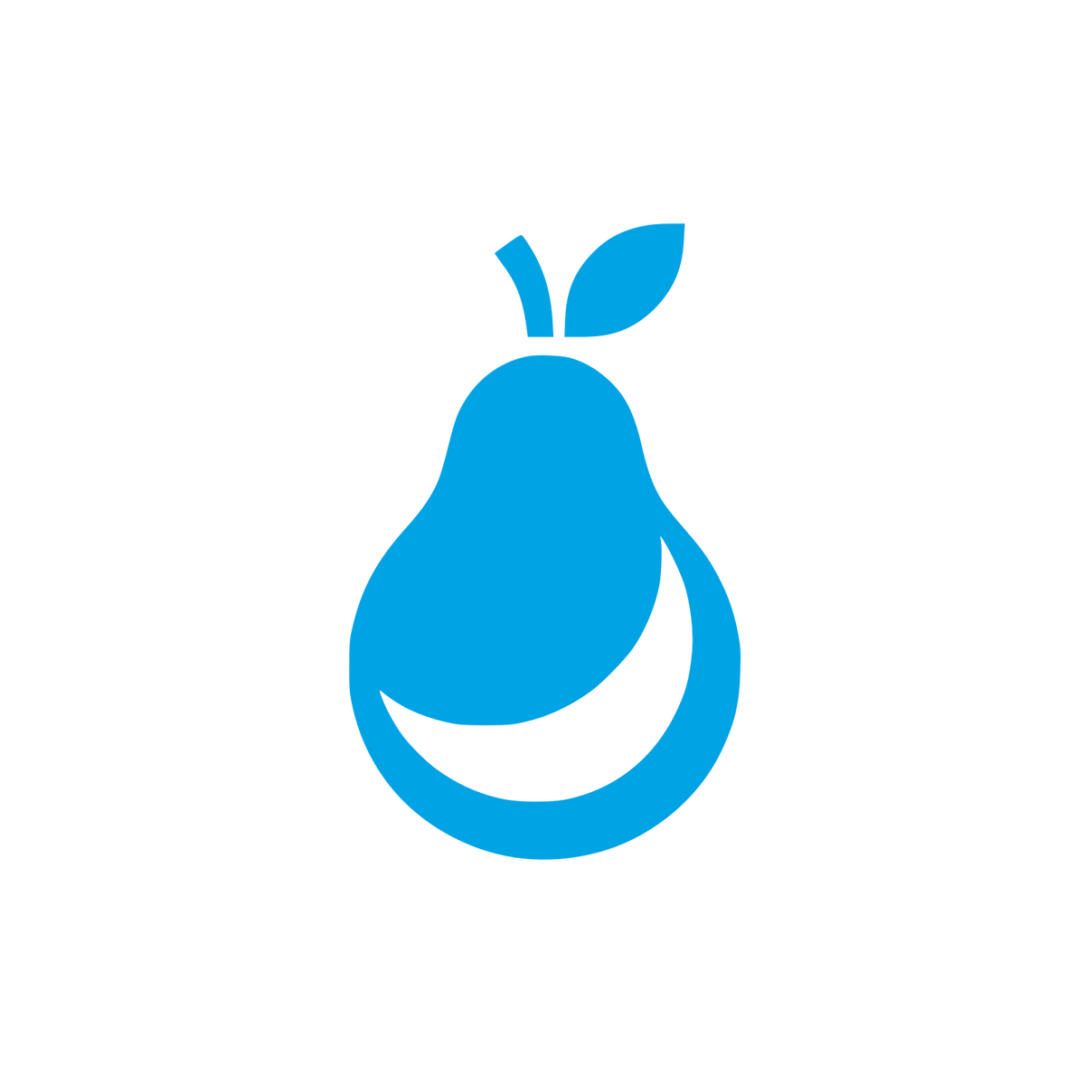 Logo with Pear Design #00a3e4
