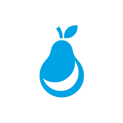Logo with Pear Design #00a3e4