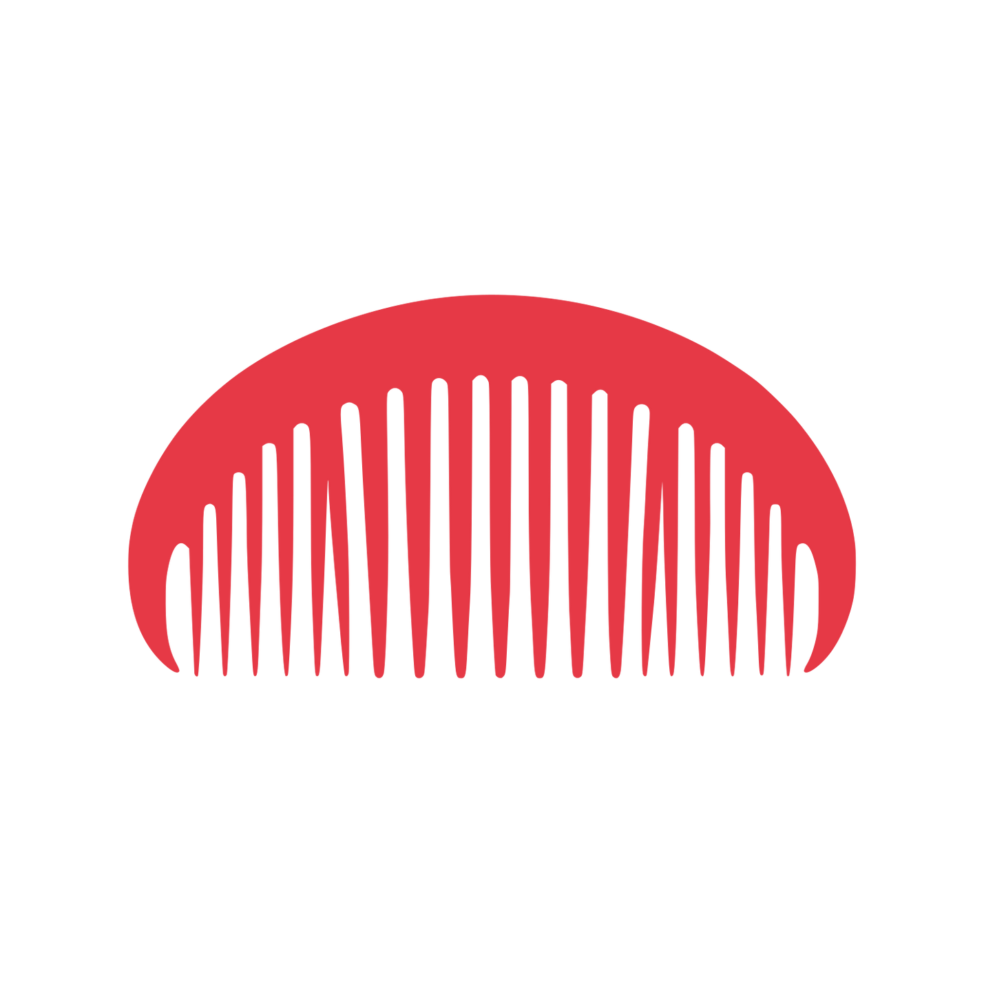 Half Circle Comb Logo #E63946