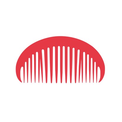 Half Circle Comb Logo #E63946