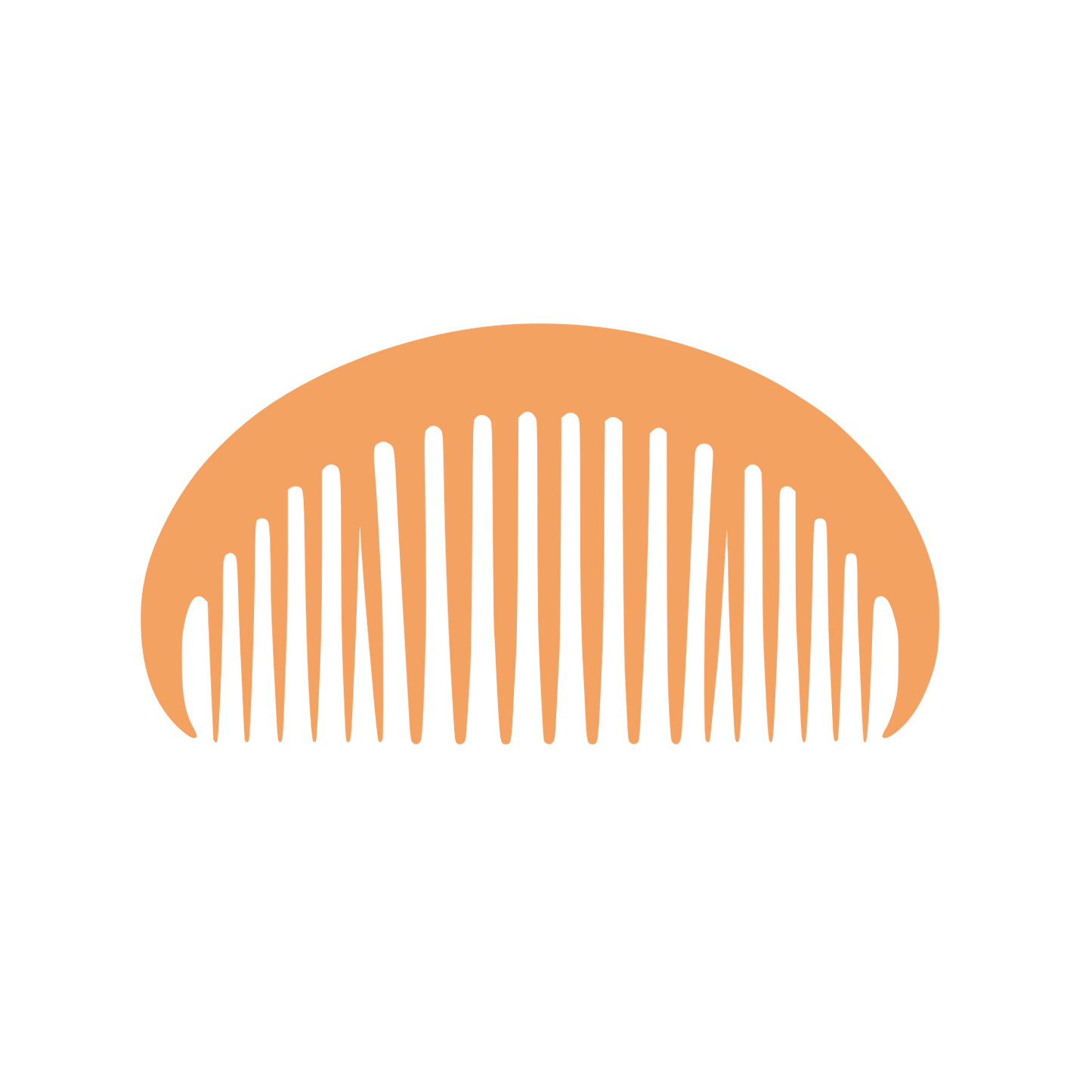 Half Circle Comb Logo #F4A261