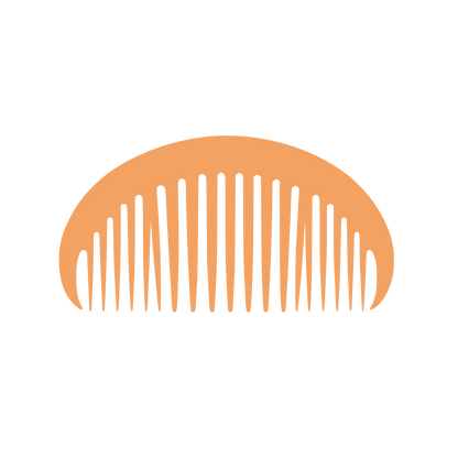 Half Circle Comb Logo #F4A261