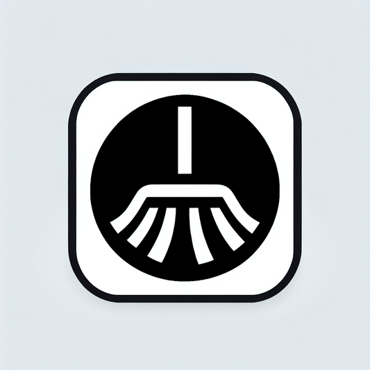 Broom in Square Logo