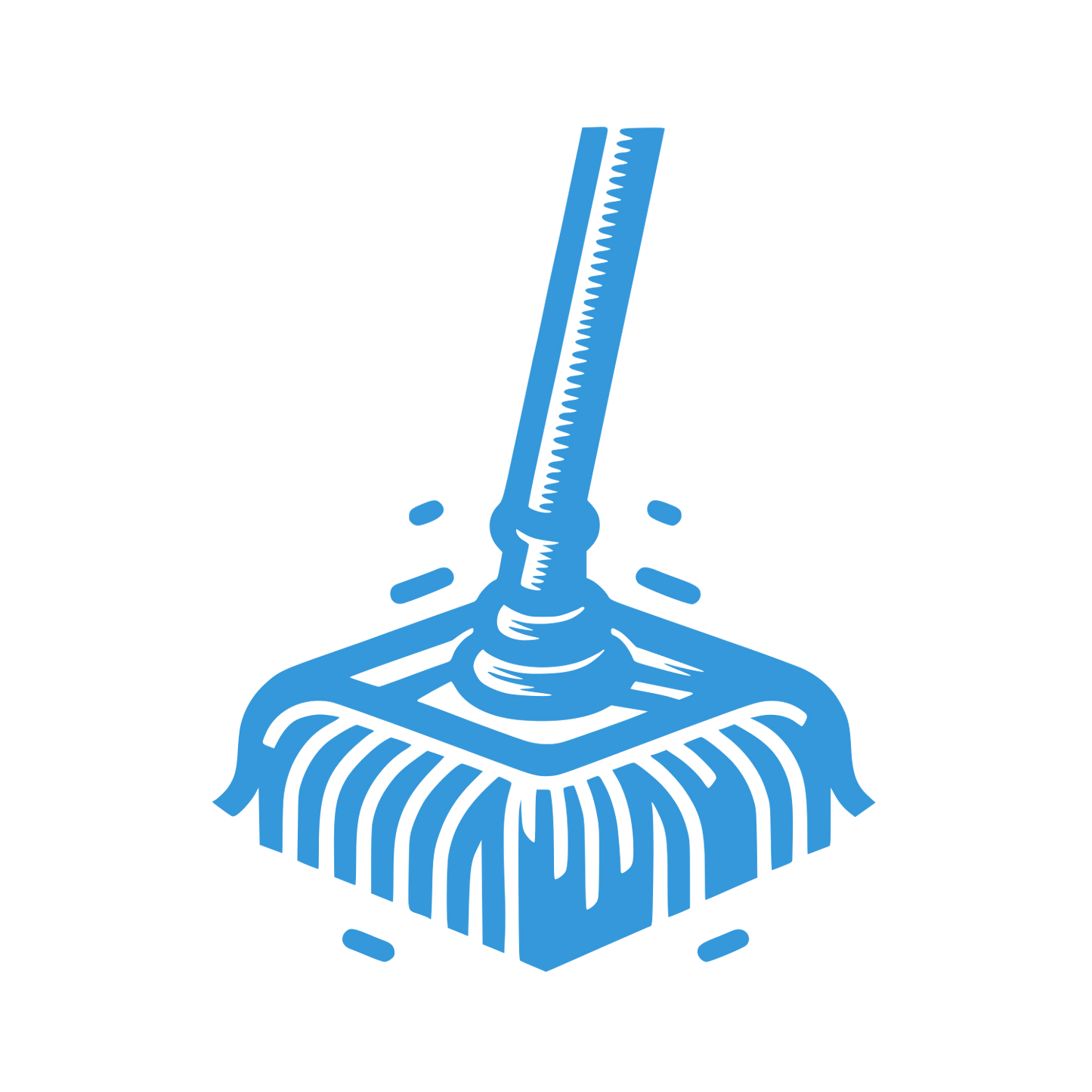 Mop Splatter Logo #3498DB