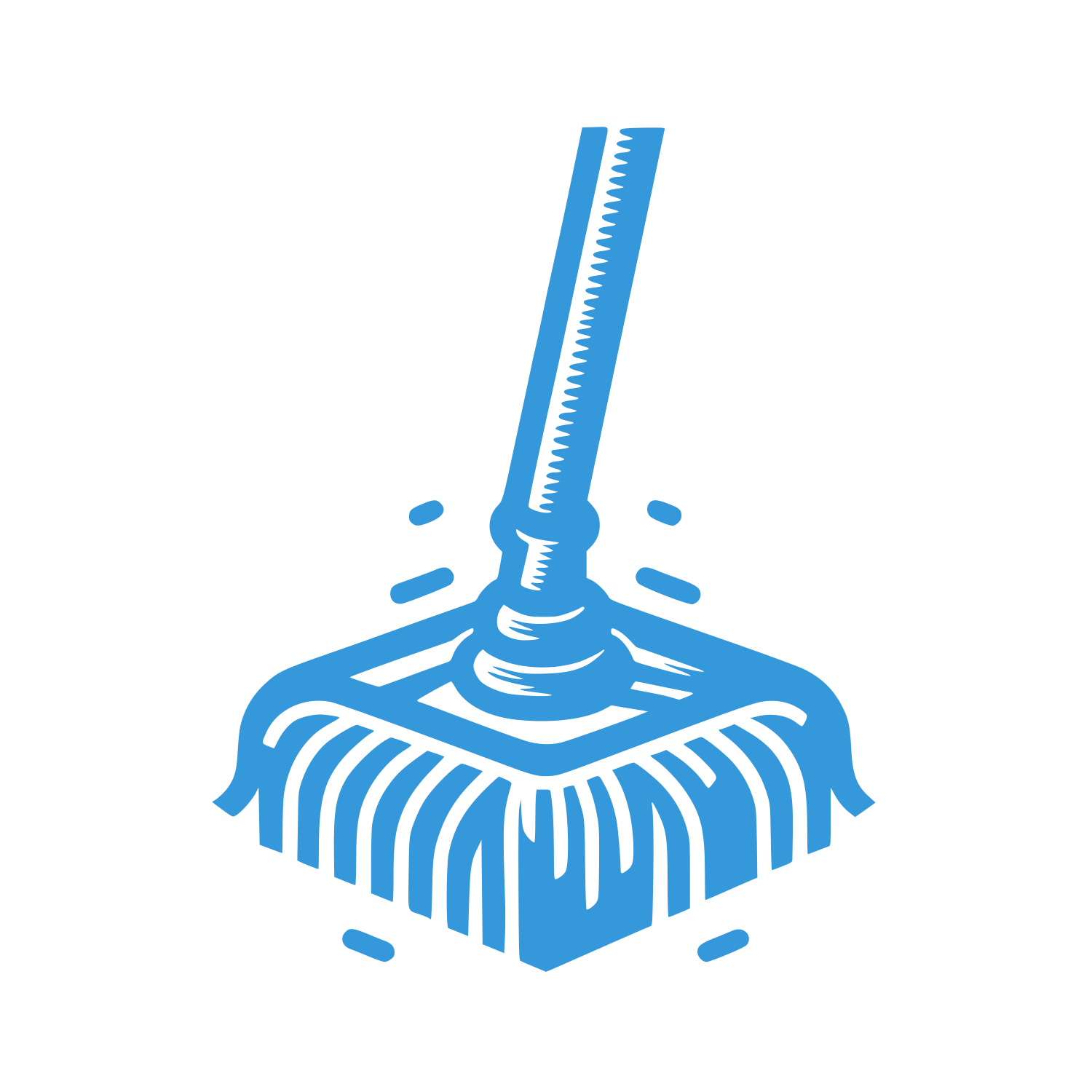 Mop Splatter Logo #3498DB