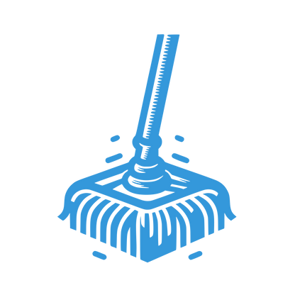 Mop Splatter Logo #3498DB