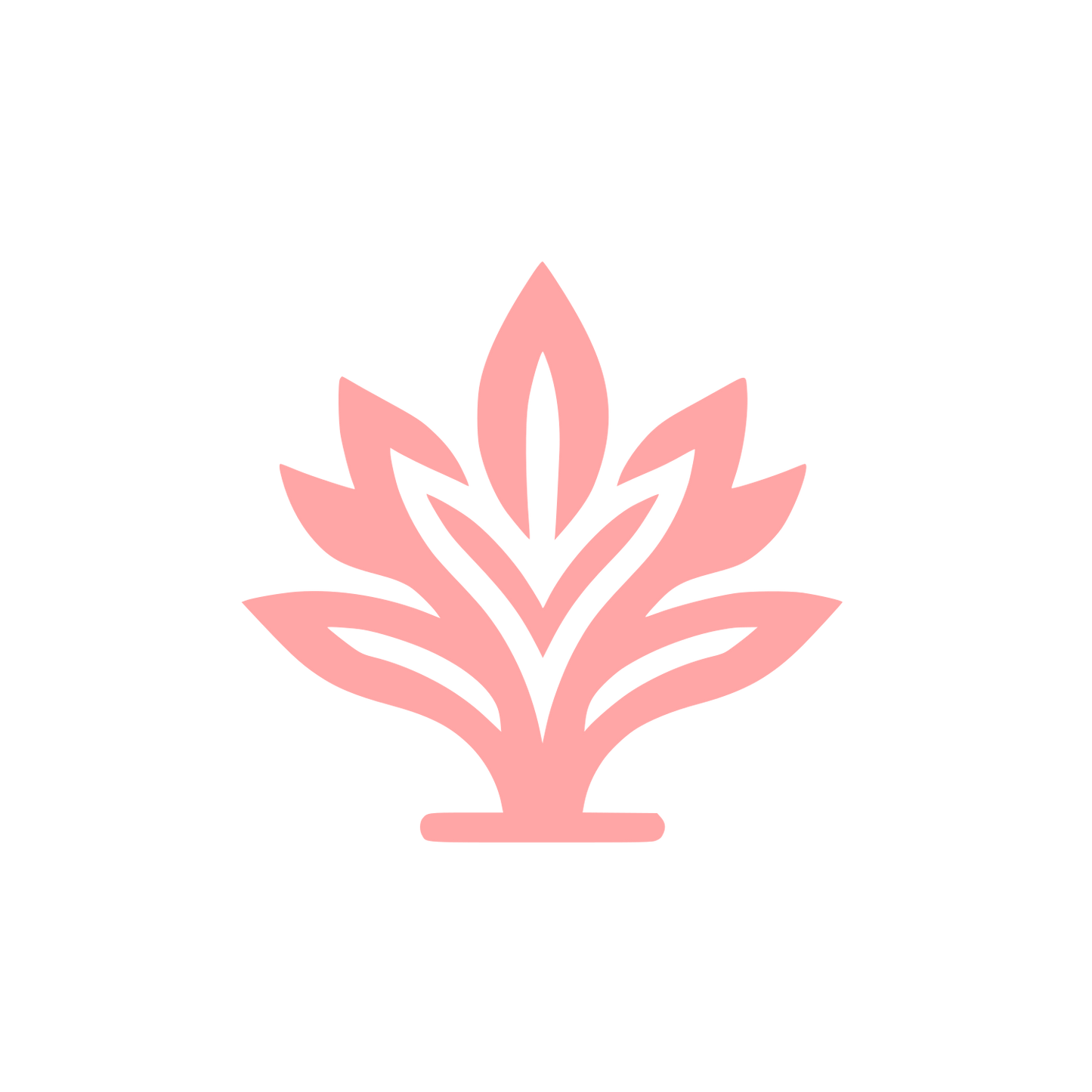 Arrowroot Leaf Logo #ffa6a6