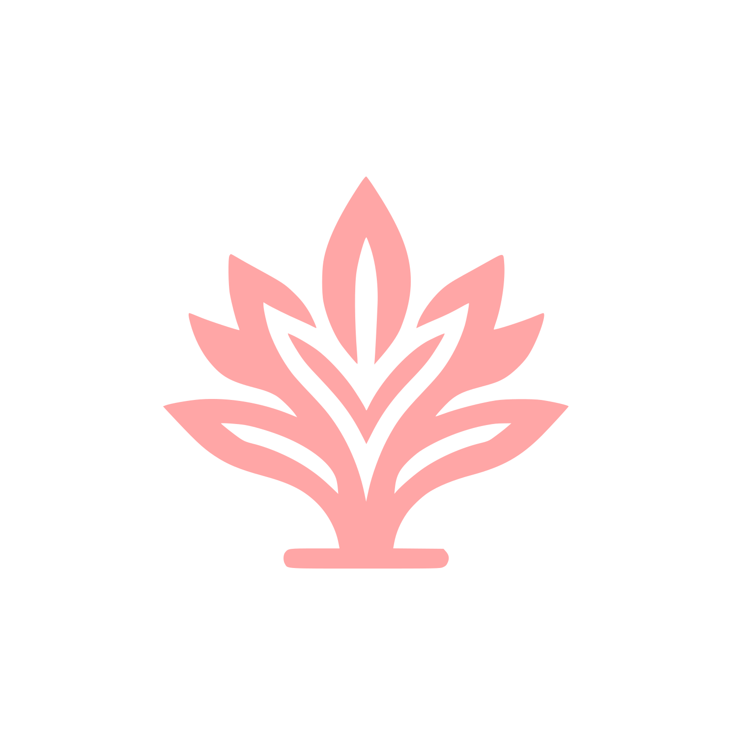 Arrowroot Leaf Logo #ffa6a6