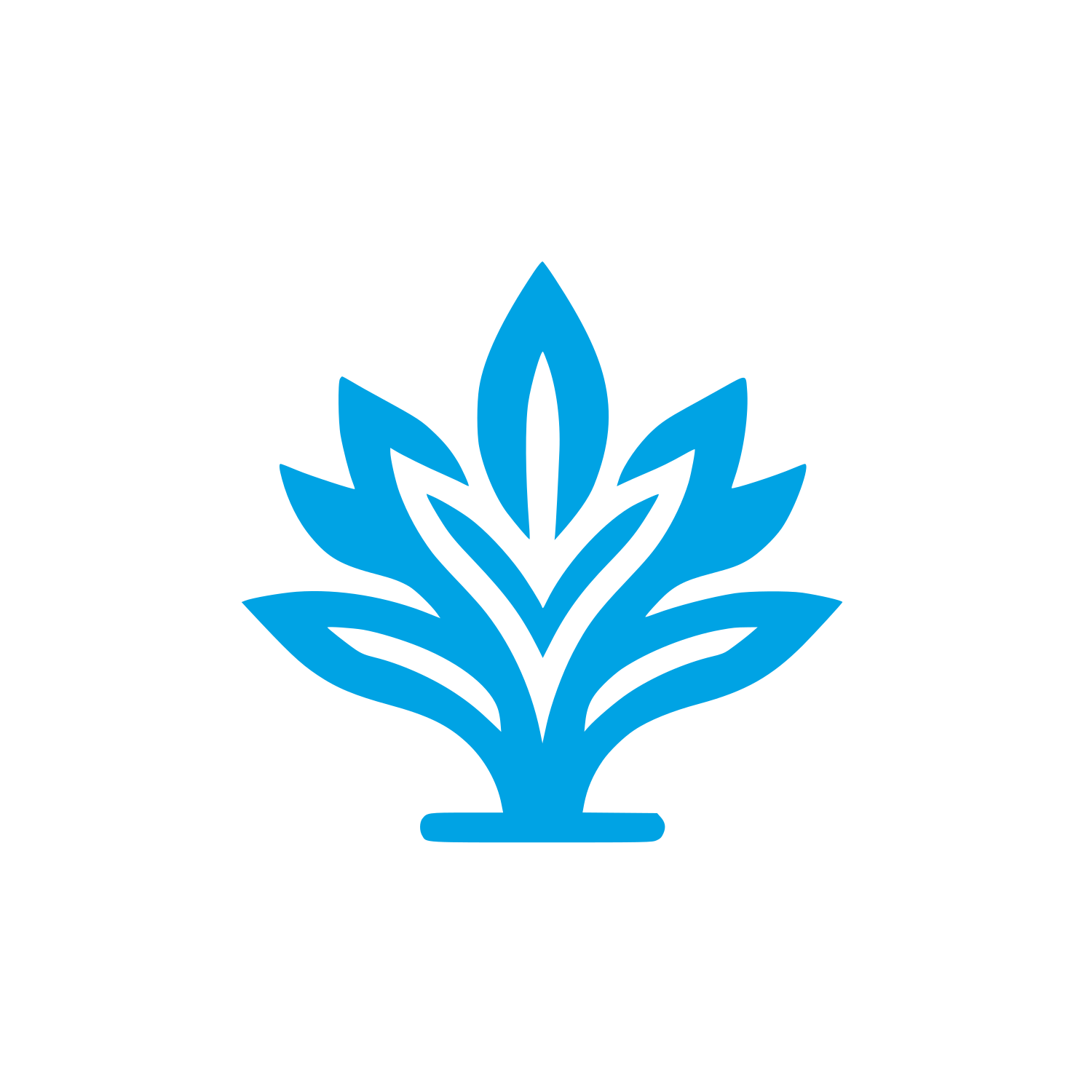 Arrowroot Leaf Logo #00a3e4