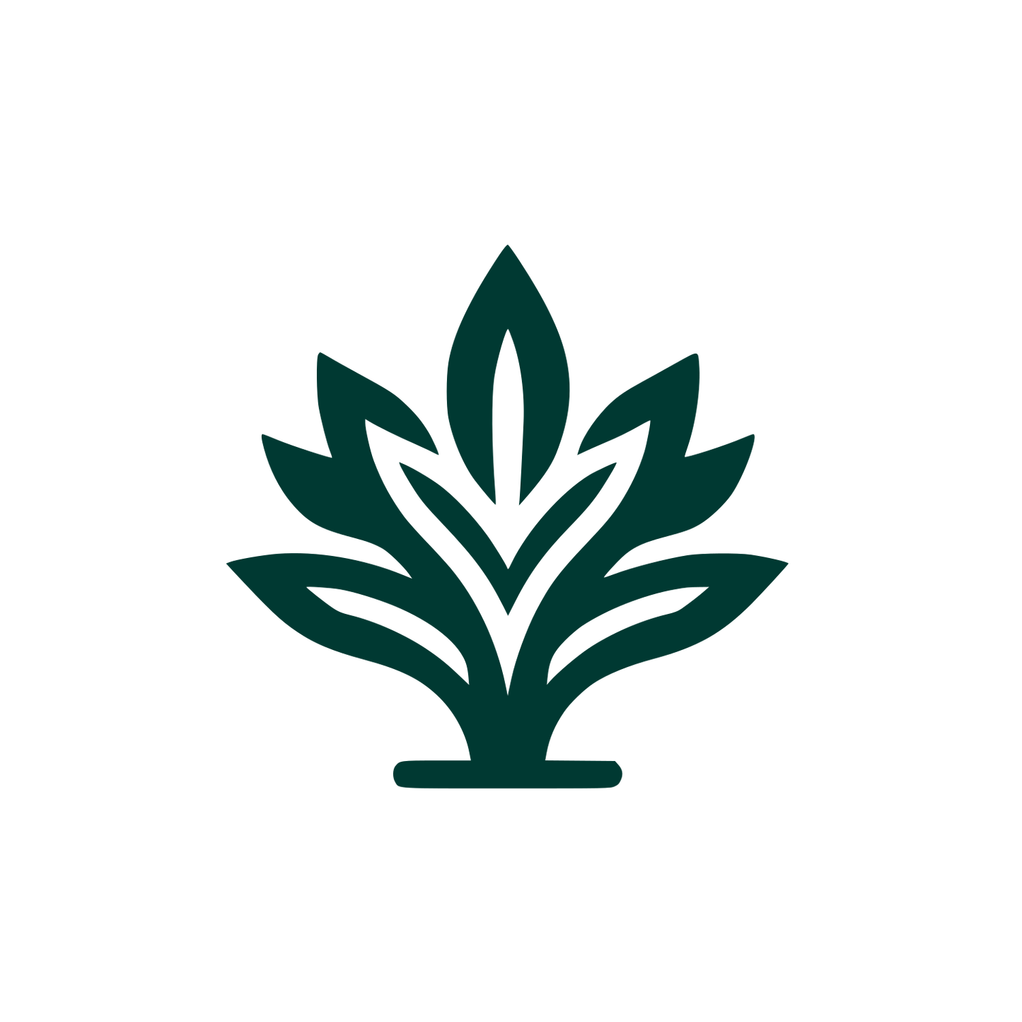 Arrowroot Leaf Logo #003932