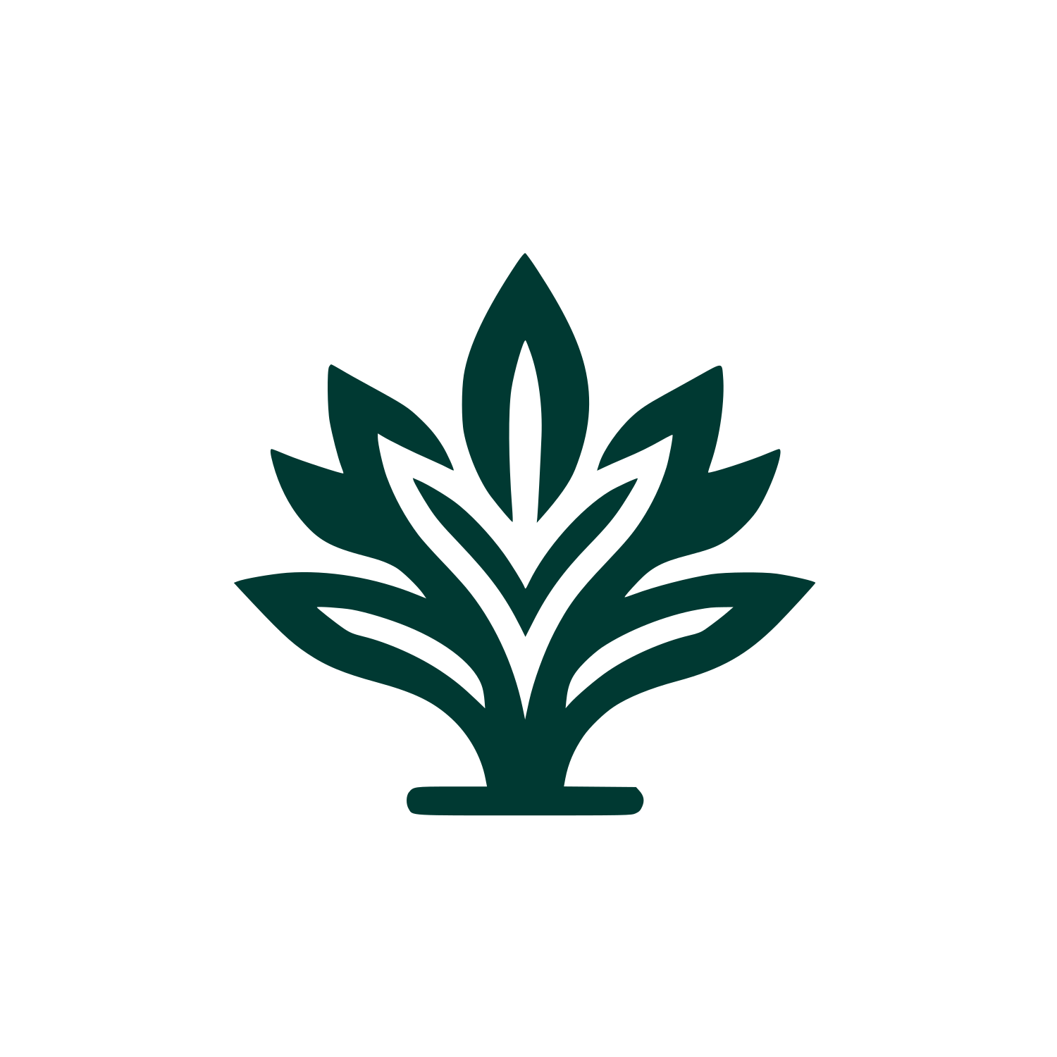 Arrowroot Leaf Logo #003932
