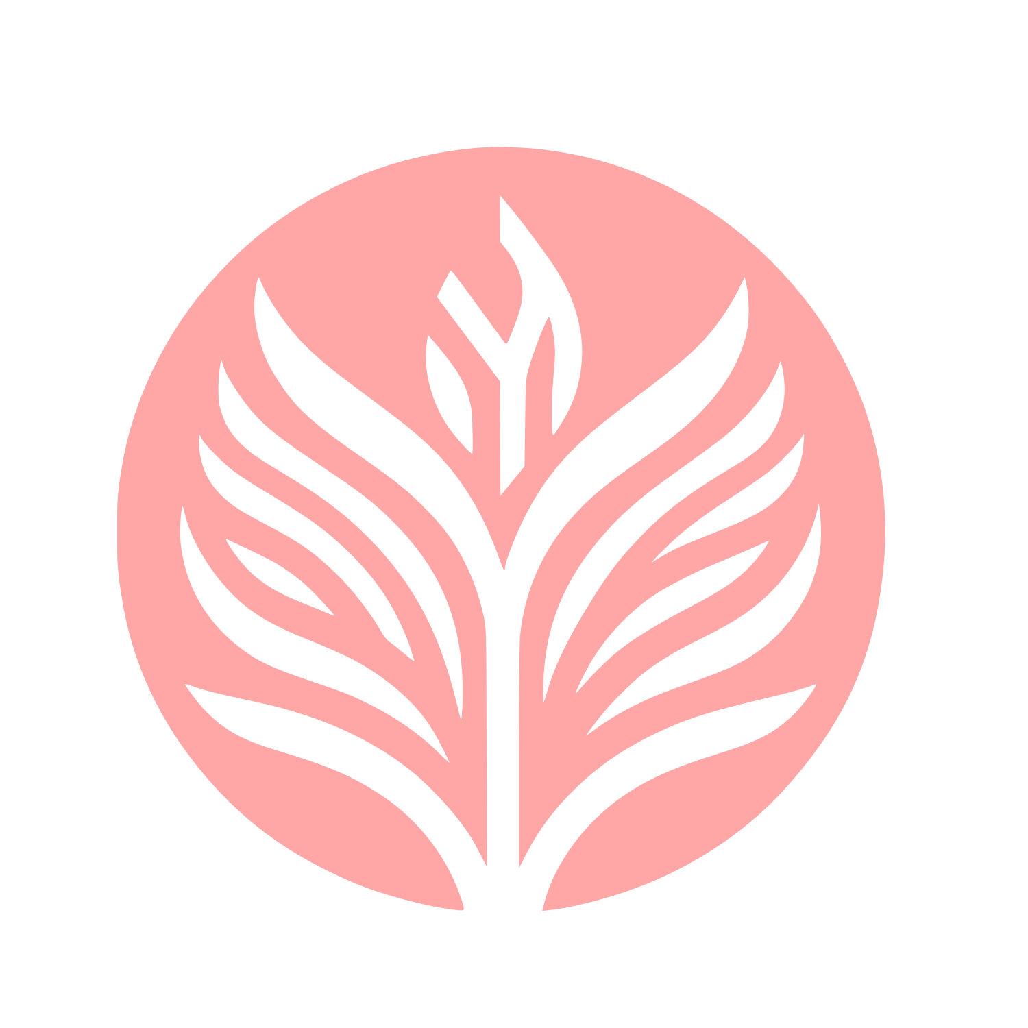 Arrowroot Plant Logo #ffa6a6
