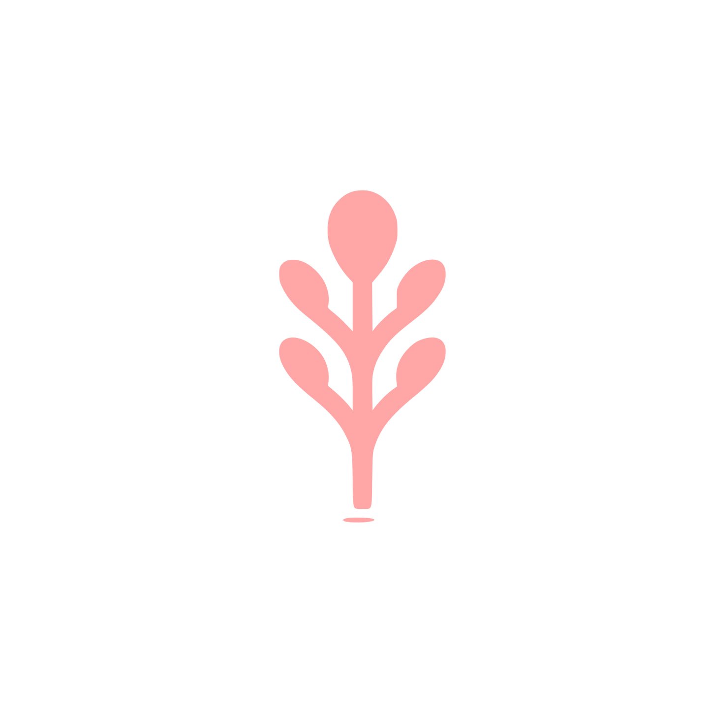 Arugula Plant Logo #ffa6a6