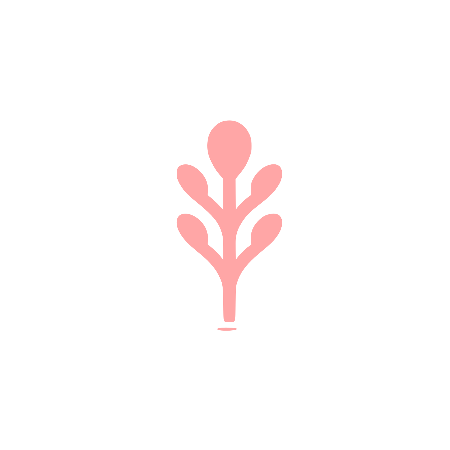 Arugula Plant Logo #ffa6a6