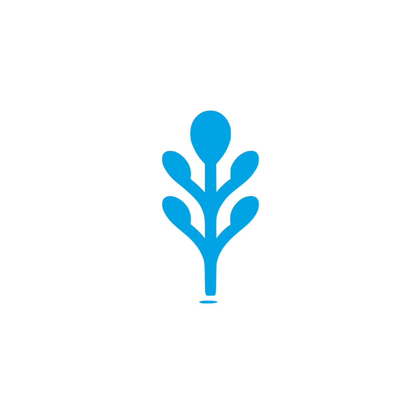 Arugula Plant Logo #00a3e4