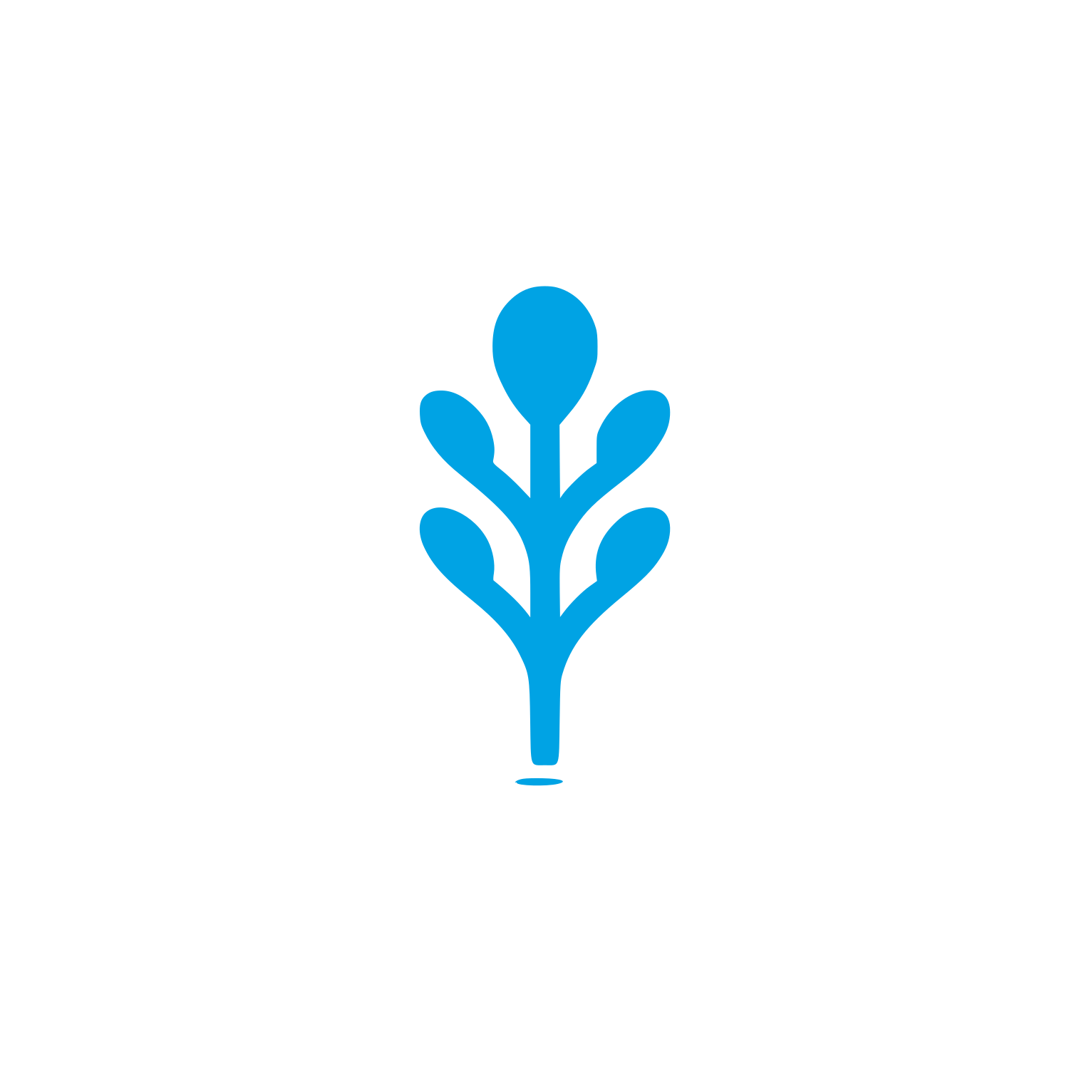 Arugula Plant Logo #00a3e4