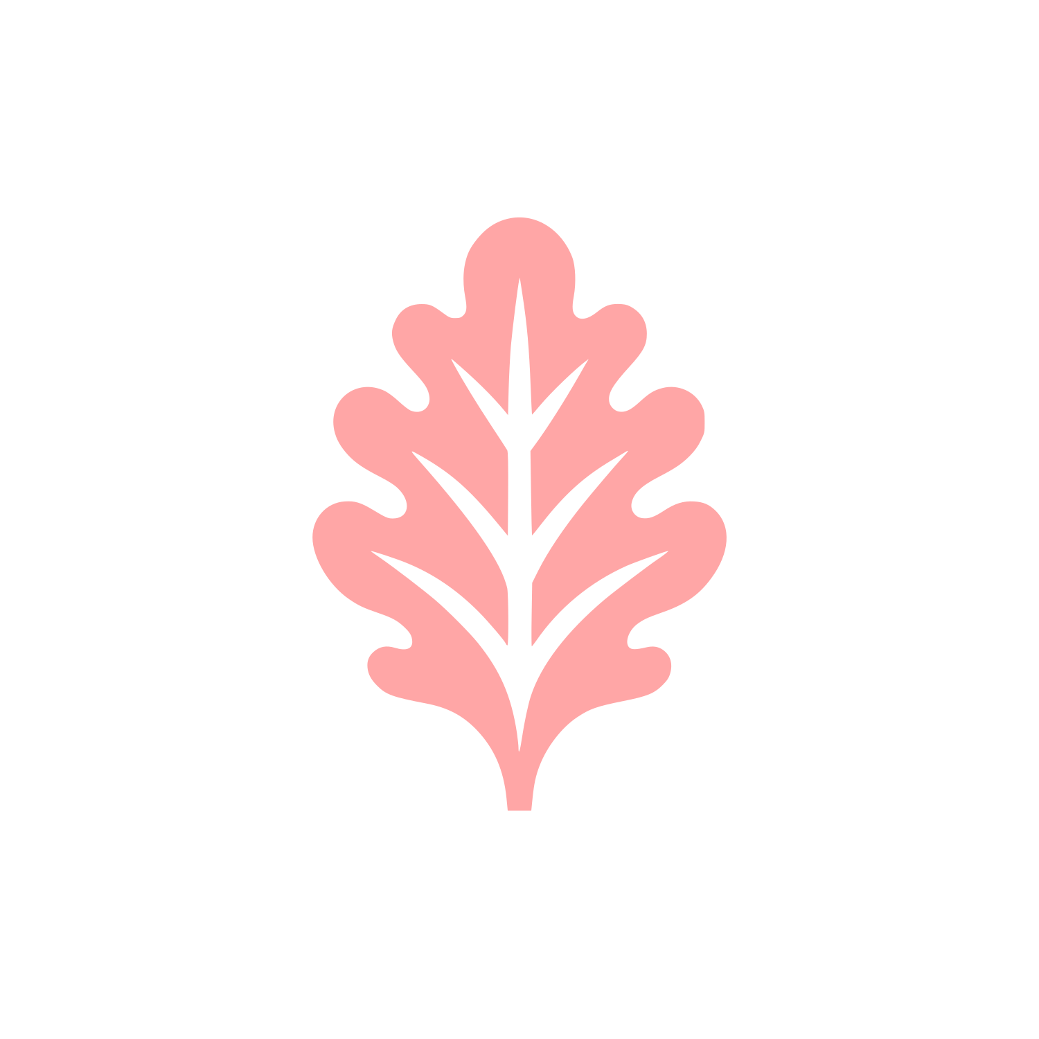 Leaf Logo Design #ffa6a6