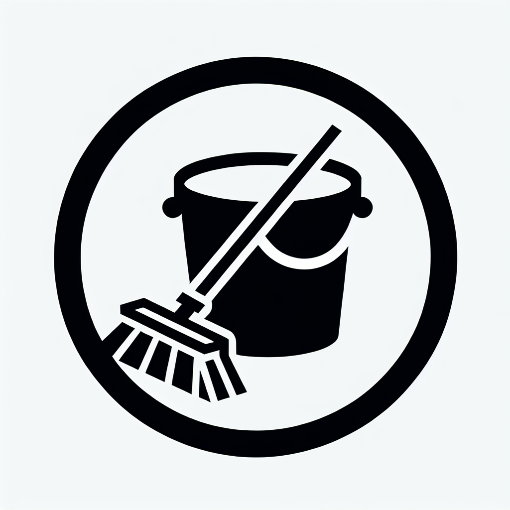 Bucket and Broom Circle Logo