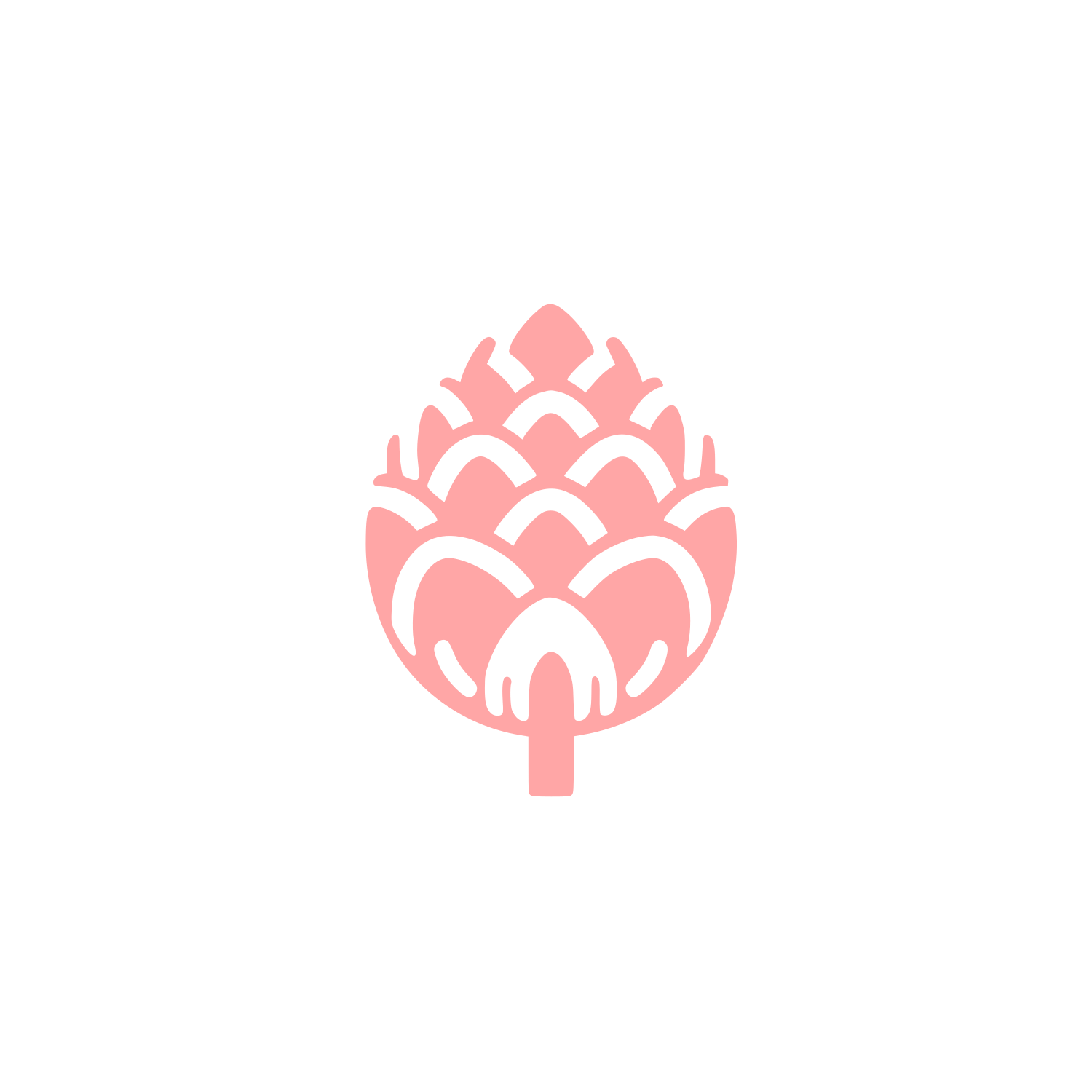 Pine Cone Logo #ffa6a6